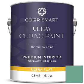 Краска COLOR SMART CS 758 ULTRA CEILING PAINT ультраматовая краска цвет 600 Medici Malachite
