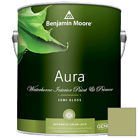 Краска Aura Waterborne Interior Semi-gloss Finish (528) цвет 538 Vienna Green