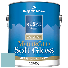 Benjamin Moore W096 Regal Select Exterior Paint-Moor GloSoft Gloss Finish краска цвет 2053-50 Passion Blue
