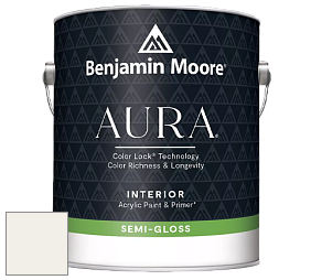 Benjamin Moore Aura 528 Waterborne Interior Semi-gloss Finish краска цвет OC-145 Atrium White