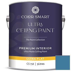 Краска COLOR SMART CS 758 ULTRA CEILING PAINT ультраматовая краска цвет 804 Chicago Blues
