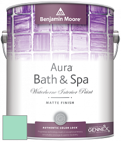 Benjamin Moore Aura 532 Bath & Spa Waterborne Interior Paint Matte Finish краска цвет 2038-50 Return to Paradise