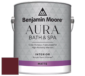 Benjamin Moore Aura 532 Bath & Spa Waterborne Interior Paint Matte Finish краска цвет RAL 3005 