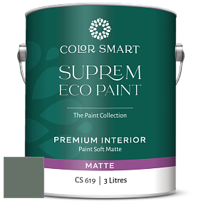 COLOR SMART CS 619 SUPREM ECO PAINT матовая краска цвет NCS S 6010-G10Y 