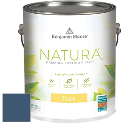 Benjamin Moore 512 Natura Interior Flat Finish матовая краска цвет 2063-20 Downpour Blue