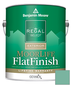 Краска Regal Select Exterior Paint-MoorLife Flat Finish (W105) цвет 2041-40 Juneau Spring