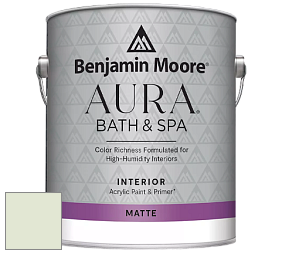 Benjamin Moore Aura 532 Bath & Spa Waterborne Interior Paint Matte Finish краска цвет 854 Sleeping Angel
