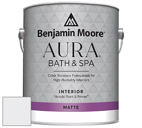Benjamin Moore Aura 532 Bath & Spa Waterborne Interior Paint Matte Finish краска цвет NCS S 0502-R50B 