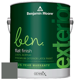 Benjamin Moore Ben 541 Waterborne Exterior Flat Finish краска цвет 1568 Quarry Rock