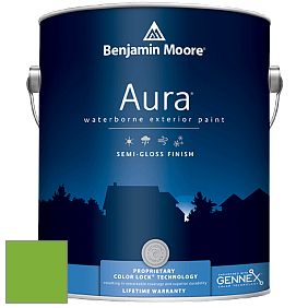 Benjamin Moore Aura 632 Waterborne Exterior Semi-Gloss Finish краска цвет 2030-30 Lucky Charm Green