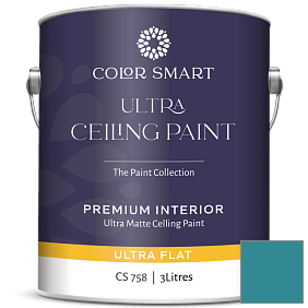Краска COLOR SMART CS 758 ULTRA CEILING PAINT ультраматовая краска цвет 755 Salzburg Blue