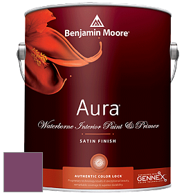 Benjamin Moore Aura 526 Waterborne Interior Satin Finish покрытие цвет 2075-20 Mulberry