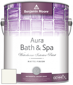 Benjamin Moore Aura 532 Bath & Spa Waterborne Interior Paint Matte Finish краска цвет OC-117 Simply White
