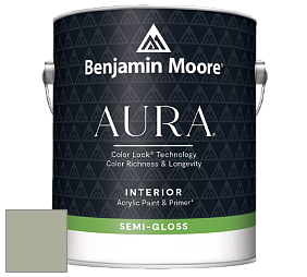 Benjamin Moore Aura 528 Waterborne Interior Semi-gloss Finish краска цвет NCS S 3010-G40Y 