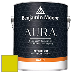 Benjamin Moore Aura 526 Waterborne Interior Satin Finish покрытие цвет 2025-30 New Lime