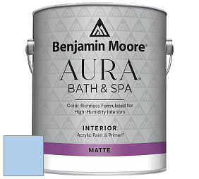 Benjamin Moore Aura 532 Bath & Spa Waterborne Interior Paint Matte Finish краска цвет NCS S 0530-R80B 