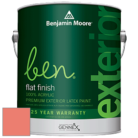 Benjamin Moore Ben 541 Waterborne Exterior Flat Finish краска цвет 005 Tucson Coral