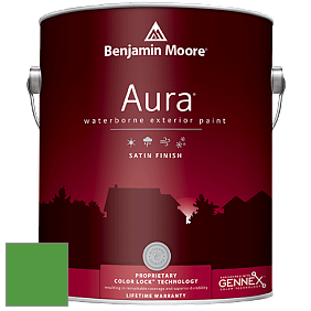 Benjamin Moore Aura 631 Waterborne Exterior Satin Finish краска цвет 2033-20 Peppermint Leaf