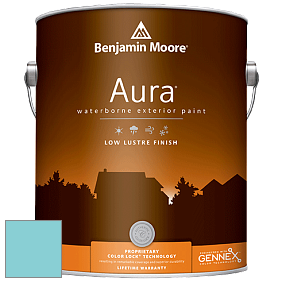 Benjamin Moore Aura 634 Waterborne Exterior Low Lustre Finish краска цвет 2056-50 Baby Boy Blue