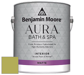 Benjamin Moore Aura 532 Bath & Spa Waterborne Interior Paint Matte Finish краска цвет NCS S 2050-G60Y 