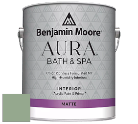 Benjamin Moore Aura 532 Bath & Spa Waterborne Interior Paint Matte Finish краска цвет NCS S 3020-G20Y 