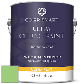 COLOR SMART CS 758 ULTRA CEILING PAINT ультраматовая краска цвет 2032-40 Citrus Green
