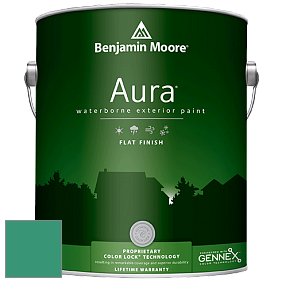 Benjamin Moore Aura 629 Waterborne Exterior Flat Finish краска цвет 2047-30 Rolling Hill Green
