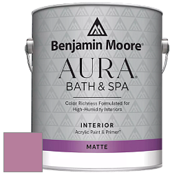 Benjamin Moore Aura 532 Bath & Spa Waterborne Interior Paint Matte Finish краска цвет 2083-40 Begonia