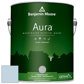 Benjamin Moore Aura 629 Waterborne Exterior Flat Finish краска цвет 820 Misty Blue