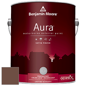Benjamin Moore Aura 631 Waterborne Exterior Satin Finish краска цвет 2095-10 Adirondack Brown
