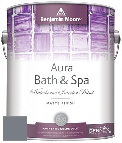 Benjamin Moore Aura 532 Bath & Spa Waterborne Interior Paint Matte Finish краска цвет 2119-40 Silver Streak