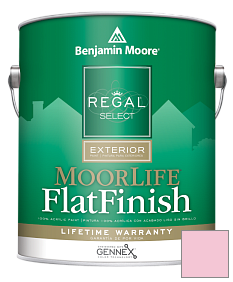 Краска Regal Select Exterior Paint-MoorLife Flat Finish (W105) цвет 2003-60 Exotic Pink