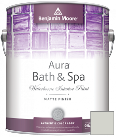 Краска Benjamin Moore Aura Bath & Spa Interior Paint Matte Finish (532) цвет OC-52 Gray Owl