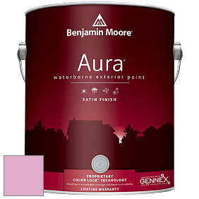 Benjamin Moore Aura 631 Waterborne Exterior Satin Finish краска цвет 2078-50 Pink Begonia