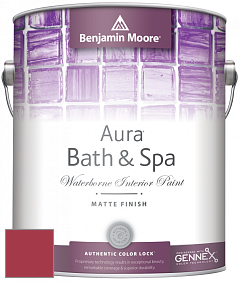 Benjamin Moore Aura 532 Bath & Spa Waterborne Interior Paint Matte Finish краска цвет 2086-10 Exotic Red
