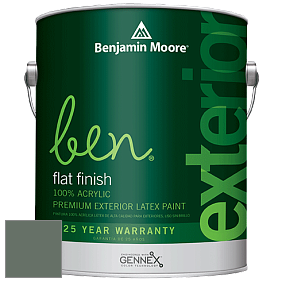 Benjamin Moore Ben 541 Waterborne Exterior Flat Finish краска цвет 700 Enchanted Forest