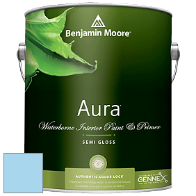 Benjamin Moore Aura 528 Waterborne Interior Semi-gloss Finish краска цвет 2065-60 Caribbean Coast