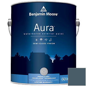 Краска Aura Waterborne Exterior Semi-Gloss Finish (632) цвет 1666 In the Midnight Hour