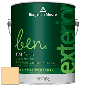 Benjamin Moore Ben 541 Waterborne Exterior Flat Finish краска цвет 2017-50 Yellow Haze