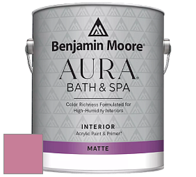 Benjamin Moore Aura 532 Bath & Spa Waterborne Interior Paint Matte Finish краска цвет 2084-40 Precious Pink