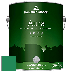 Benjamin Moore Aura 629 Waterborne Exterior Flat Finish краска цвет 2039-20 Emerald Isle