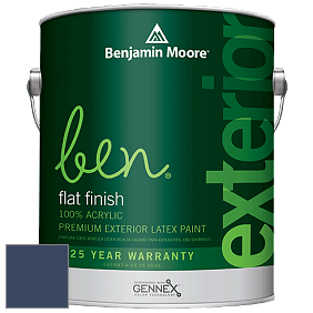 Benjamin Moore Ben 541 Waterborne Exterior Flat Finish краска цвет 2064-10 Bold Blue