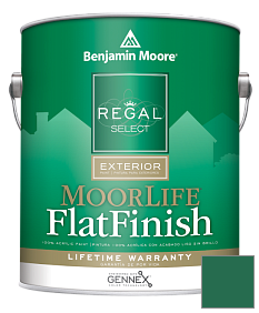 Краска Regal Select Exterior Paint-MoorLife Flat Finish (W105) цвет 2044-10 Green