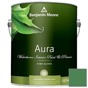 Краска Aura Waterborne Interior Semi-gloss Finish (528) цвет 2035-30 Nile Green