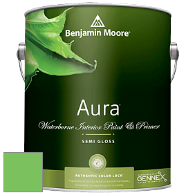 Benjamin Moore Aura 528 Waterborne Interior Semi-gloss Finish краска цвет NCS S 0570-G20Y 