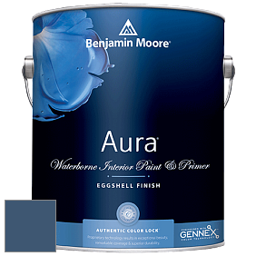 Benjamin Moore Aura 524 Waterborne Interior Eggshell Finish краска цвет 2063-20 Downpour Blue