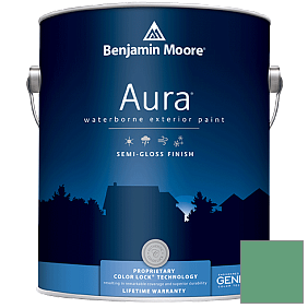 Краска Aura Waterborne Exterior Semi-Gloss Finish (632) цвет 587 Scotch Plains Green