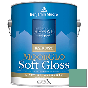 Краска Regal Select Exterior Paint-Moor GloSoft Gloss Finish (W096) цвет 600 Medici Malachite