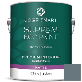Краска COLOR SMART CS 619 SUPREM ECO PAINT матовая краска цвет 1623 Britannia Blue