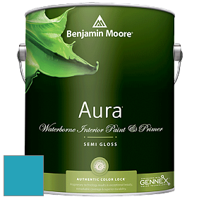 Benjamin Moore Aura 528 Waterborne Interior Semi-gloss Finish краска цвет NCS S 2050-B10G 